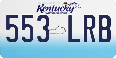 KY license plate 553LRB