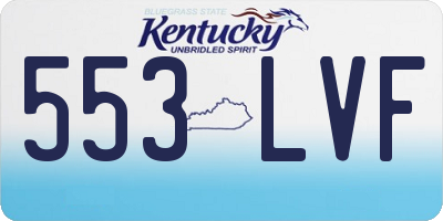 KY license plate 553LVF