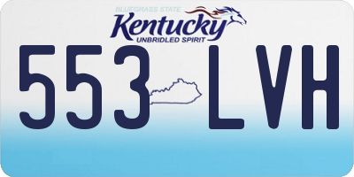 KY license plate 553LVH