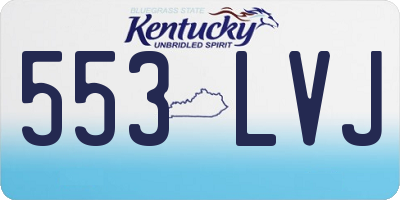 KY license plate 553LVJ