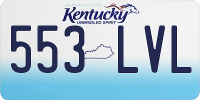 KY license plate 553LVL