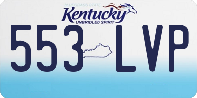 KY license plate 553LVP