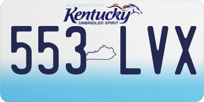 KY license plate 553LVX