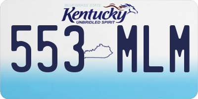 KY license plate 553MLM