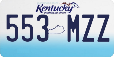 KY license plate 553MZZ