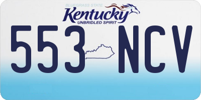 KY license plate 553NCV