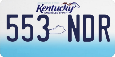 KY license plate 553NDR