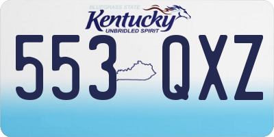 KY license plate 553QXZ