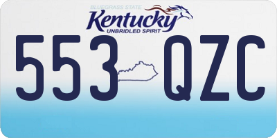 KY license plate 553QZC