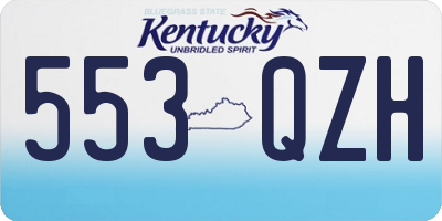 KY license plate 553QZH
