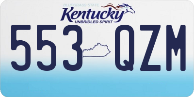 KY license plate 553QZM