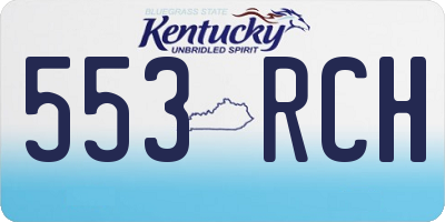 KY license plate 553RCH