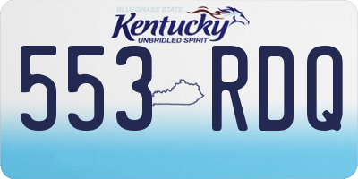KY license plate 553RDQ