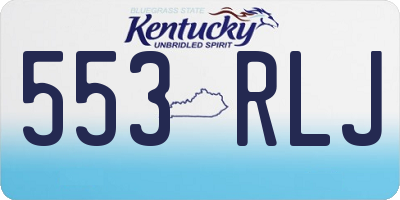 KY license plate 553RLJ