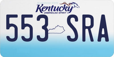 KY license plate 553SRA