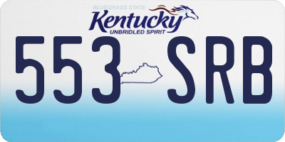KY license plate 553SRB