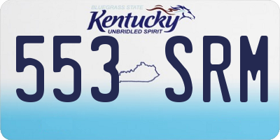 KY license plate 553SRM