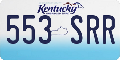 KY license plate 553SRR
