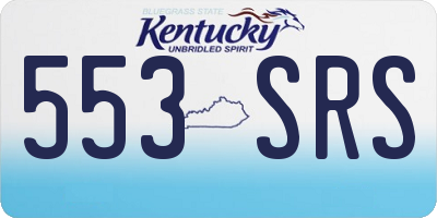 KY license plate 553SRS