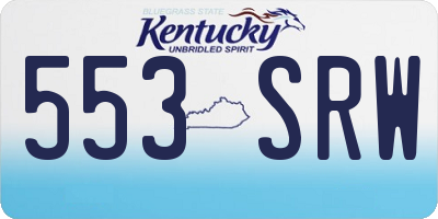 KY license plate 553SRW