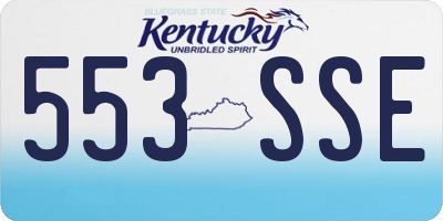 KY license plate 553SSE