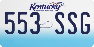 KY license plate 553SSG