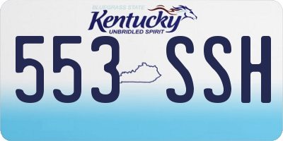 KY license plate 553SSH