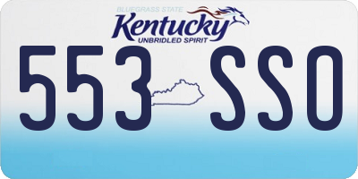 KY license plate 553SSO