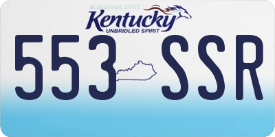 KY license plate 553SSR