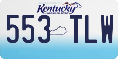 KY license plate 553TLW