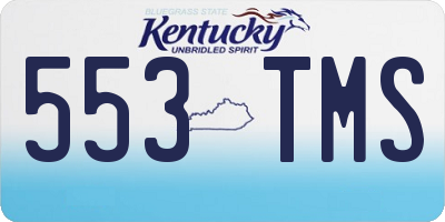 KY license plate 553TMS
