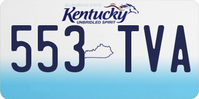KY license plate 553TVA