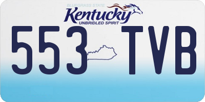 KY license plate 553TVB