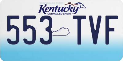 KY license plate 553TVF