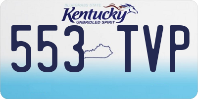 KY license plate 553TVP