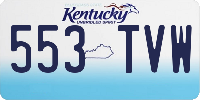 KY license plate 553TVW