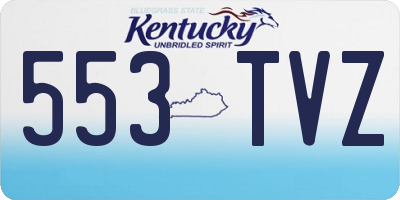 KY license plate 553TVZ