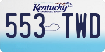 KY license plate 553TWD