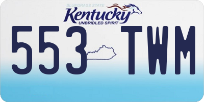 KY license plate 553TWM
