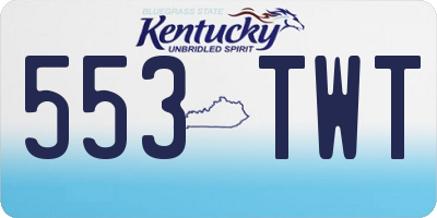 KY license plate 553TWT