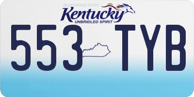 KY license plate 553TYB