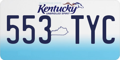 KY license plate 553TYC
