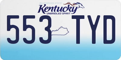 KY license plate 553TYD