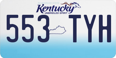 KY license plate 553TYH