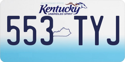 KY license plate 553TYJ