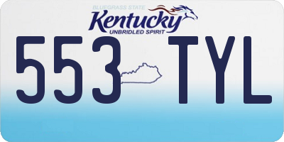 KY license plate 553TYL
