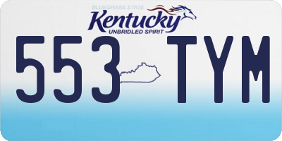 KY license plate 553TYM
