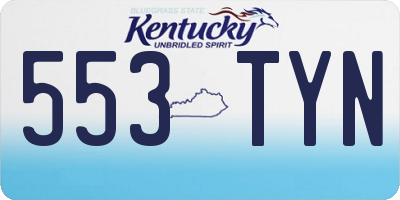 KY license plate 553TYN