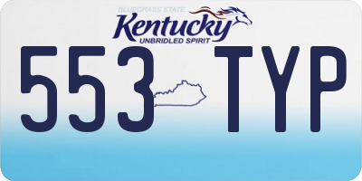 KY license plate 553TYP