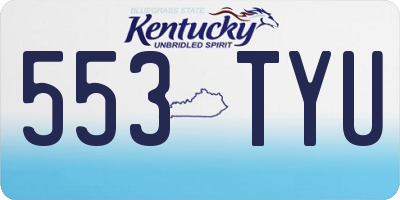 KY license plate 553TYU